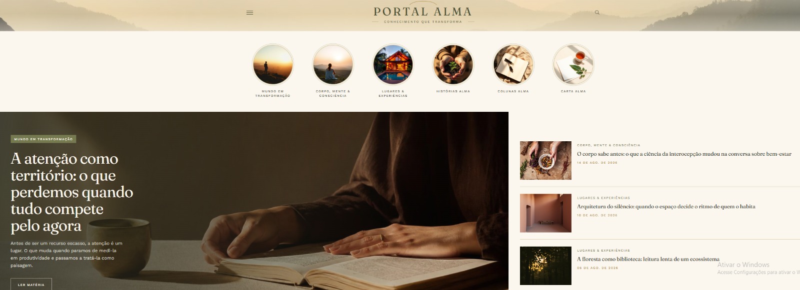 Projeto digital Portal Alma desenvolvido pela Mind Wave Digital